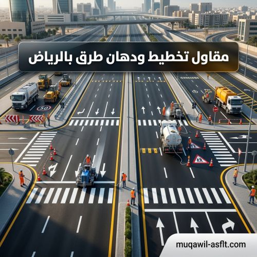 مقاول تخطيط ودهان طرق بالرياض