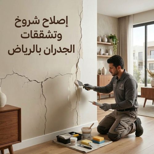 اصلاح شروخ وتشققات الجدران بالرياض
