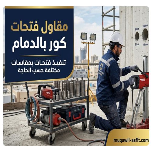 مقاول فتحات كور بالدمام